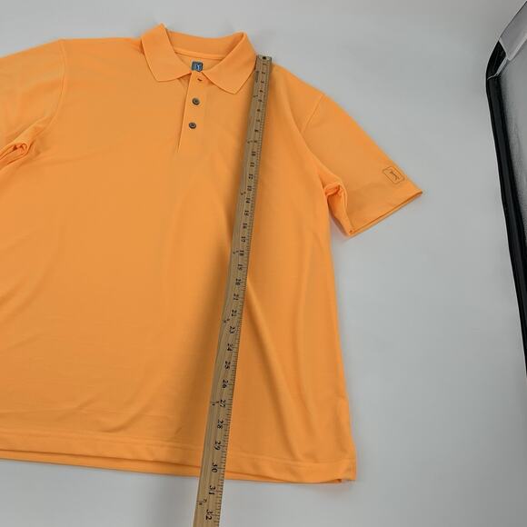PGA Tour Short Sleeve Breathable Golf Polo Shirt Size Large Mens Bright Orange L - Picture 7 of 7